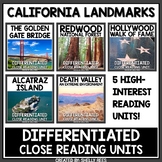 California Landmarks Reading Comprehension Passages Bundle