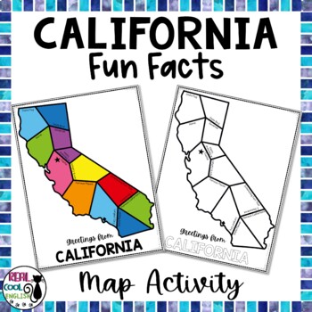 Preview of California Map Activity | Fun State Facts