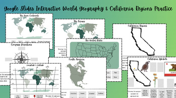Preview of California Map Skills and Geography 4th Grade Interactive Notebook Map Activity