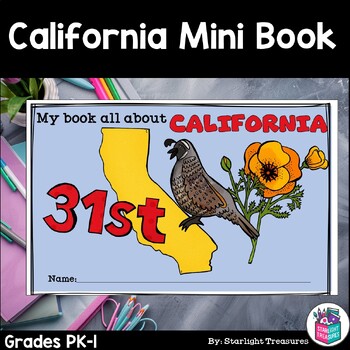 Preview of California Mini Book for Early Readers - A State Study