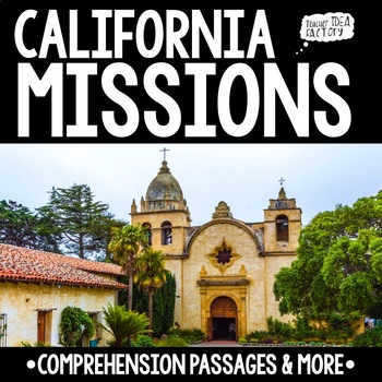 Preview of California Mission Comprehension Passages