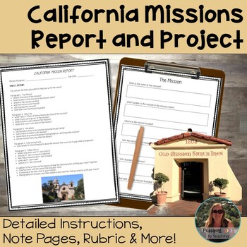 Preview of California Mission Report and Project - California History