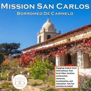 Preview of California Mission San Carlos Informational Reading & More!