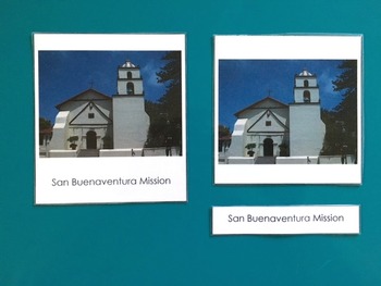 Preview of California Missions 3-Part Cards
