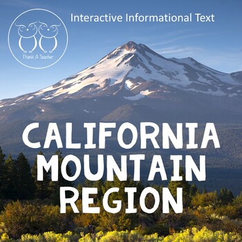 Preview of California Mountain Region Informational Reading and Activities