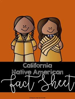 Preview of California Native American Fact Sheet