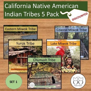 Preview of California Native American Informational Reading  & Activities 5 Tribe Bundle #1