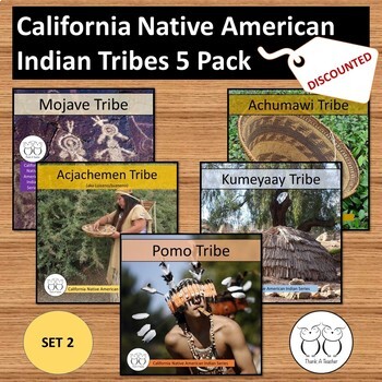 Preview of California Native American Information Reading & Activities 5 Tribe Bundle # 2