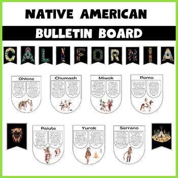 Preview of California Native American Indian Tribes|Informational Banners Bulletin Board