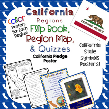 Preview of California Posters/Pledge Poster/Regions Activities/Regions Posters