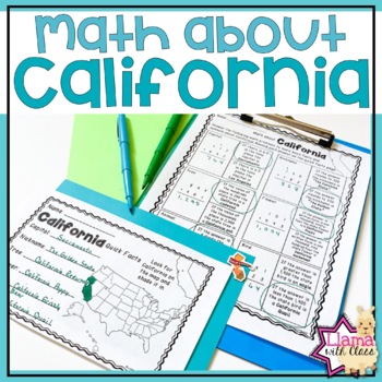 Preview of Math about California State Symbols through Addition Practice