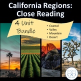 California Regions: Coast Mountain Desert Valley Info. Rea