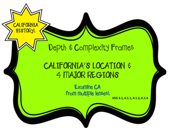 Preview of California Regions Depth and Complexity Frames