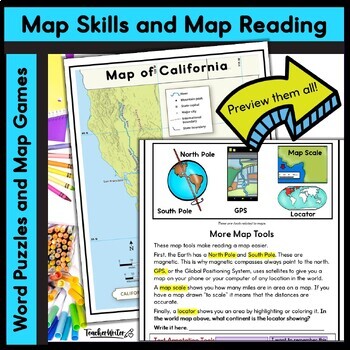 California Regions Geography And Map Skills Bundle By TeacherWriter   Original 9897893 4 