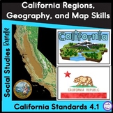 California Regions, Geography, and Map Skills Bundle