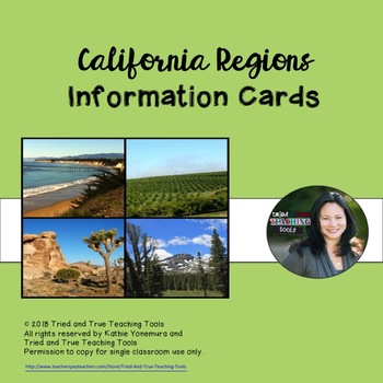 Preview of California Regions Info Cards