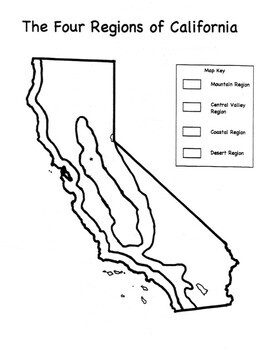 California Regions Map by FourthGradeDetectives | TPT