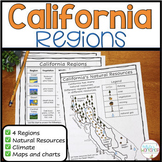 California Regions Maps and Reading Comprehension Passages