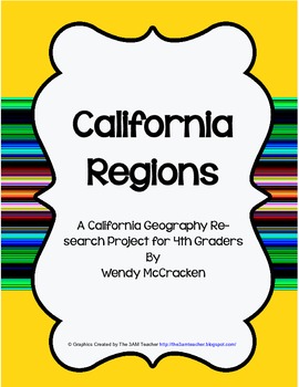 Preview of California Regions Poster - Research project