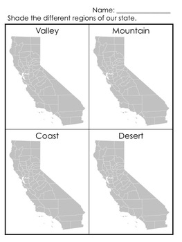 California Regions Research, Writing, Activity Pack by I Love My Classroom