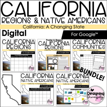 Preview of California Regions and Native Americans BUNDLE | California History