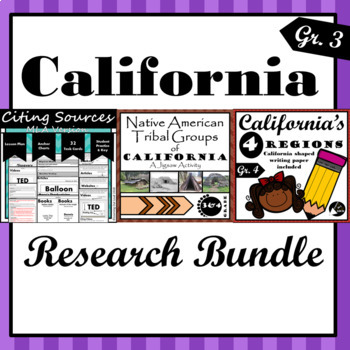 Preview of California Research Bundle: Grade 3