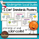California Social Studies - "I Can" Kindergarten Standards