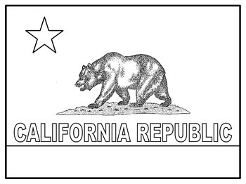 Preview of California State Flag {Coloring page}