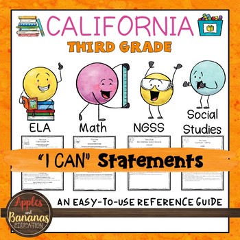 Preview of California Third Grade I Can Statements