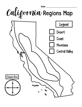 California's Regions by Primary Palette | Teachers Pay Teachers