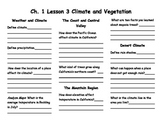 Ch. 1 California's Climate and Vegetation Notes