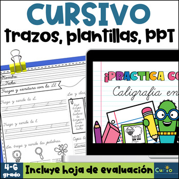 Preview of Caligrafía en cursivo - Escritura Cursiva - Cursive Handwriting in Spanish