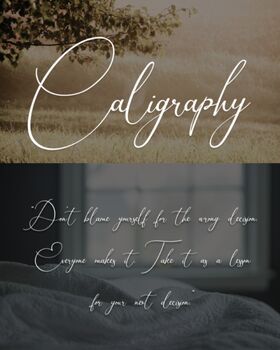 Preview of Caligraphy Font | Symphony of Grace and Elegance