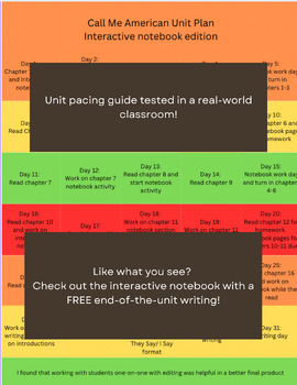 Preview of Call Me American Notebook Planning Guide