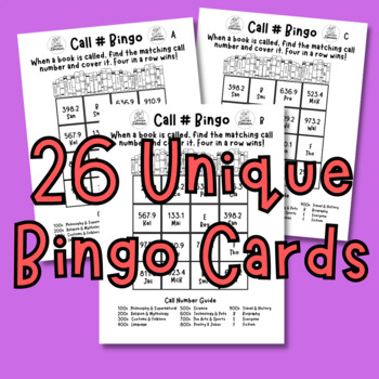 Call Number Bingo Library Skills Game by The Adorable Librarian | TPT