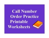 Call Number Order Practice Printable Worksheets Library Skills