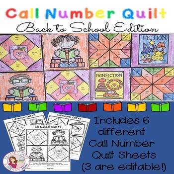 Preview of Call Number Quilt Back to School Edition