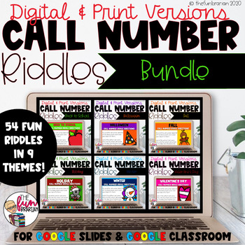 Preview of Call Number Riddles Bundle [Digital]