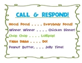 Call & Respond Poster (Classroom Management)