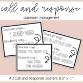 Call and Response Posters l Student Callbacks l Attention 