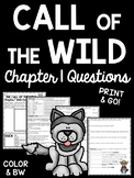Call of the Wild Chapter 1 Reading Comprehension Worksheet
