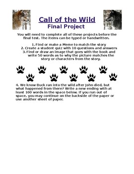 Call Of The Wild Project Ideas By Sarah Elfman Tpt