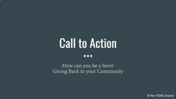 Preview of Call to Action - Giving Back to Your Community Project