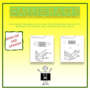 Preview of Calligrams: Fun Brain Training Activies (English + Spanish)