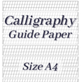 Calligraphy Guide Paper for Professionals and Beginners - Size A4