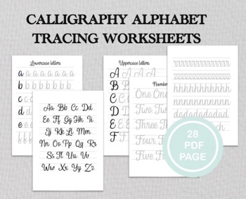 Preview of Calligraphy Worksheets •. Calligraphy Practice Worksheets  Calligraphy Practice