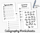 Calligraphy Worksheets • Handwriting Practice • Printable 