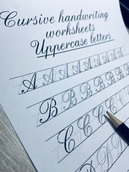 Preview of Calligraphy Worksheets, modern calligraphy, handlettering practice