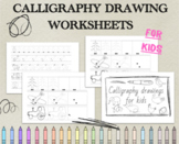 Calligraphy drawings worksheets • Graphic motors skills • 