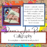 Calligraphy - lesson plan + student work packet
